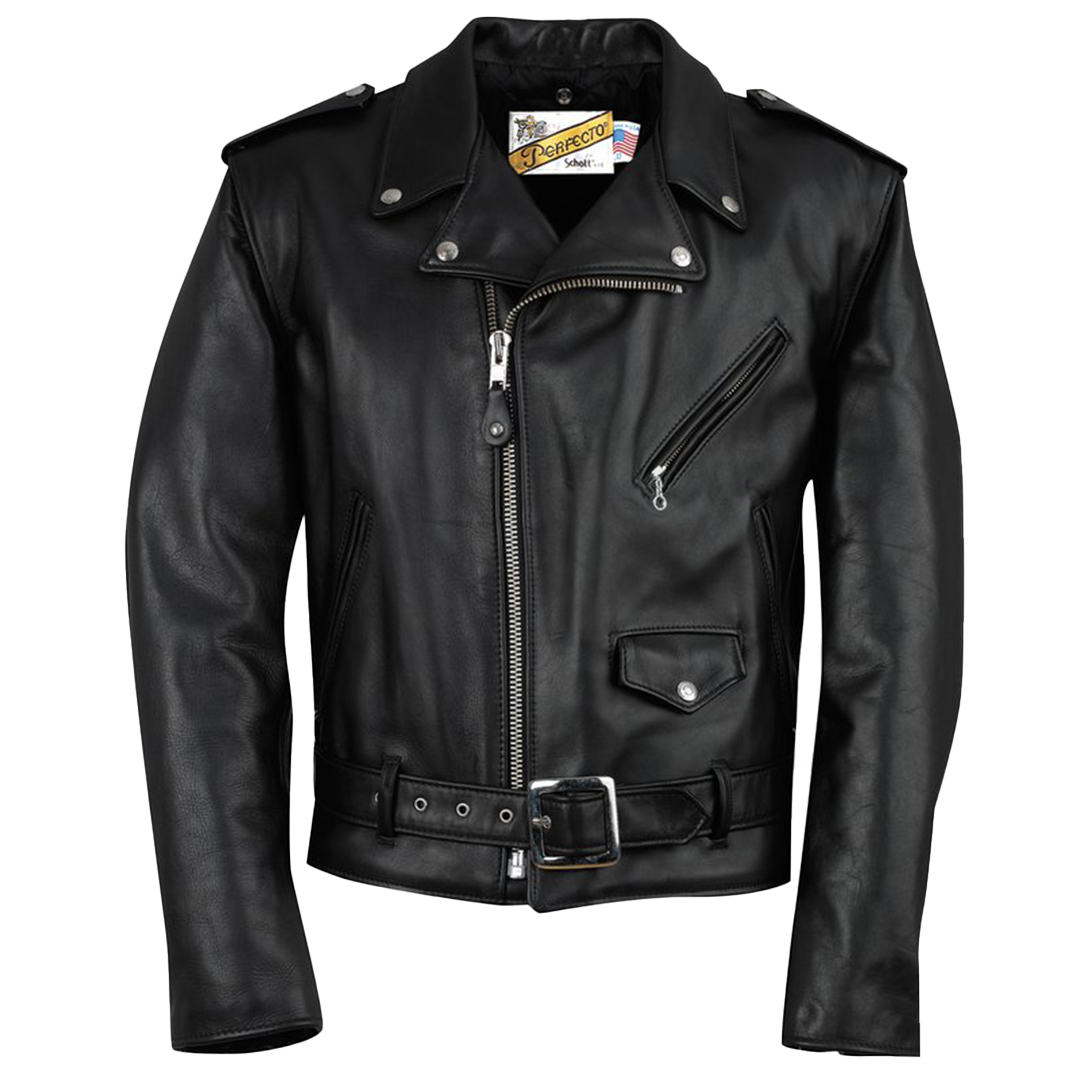 Schott NYC 118 Classic Perfecto® Genuine Leather Motorcycle Jacket for Men - Vintage Biker Style, Durable & Stylish Riding Gear for Cruisers and Urban Fashion