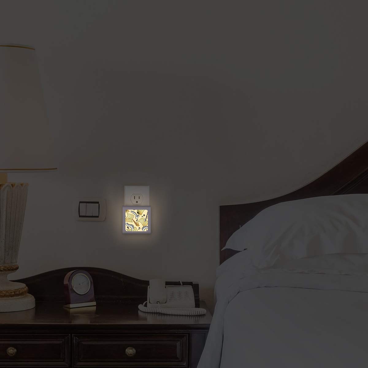 Dimmable LED Night Light with Auto On/Off Sensor, Adjustable Brightness & Warm White Light for Bathroom, Hallway, Nursery, Bedroom - Perfect for Nighttime Safety & Comfort