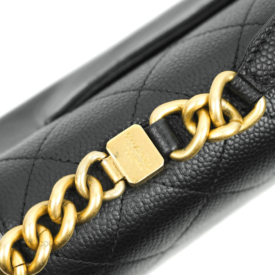 Chanel Chic Affinity Small Grained Calfskin Crossbody Bag in Black with Aged Gold Hardware - Perfect for Everyday Luxury & Evening Events