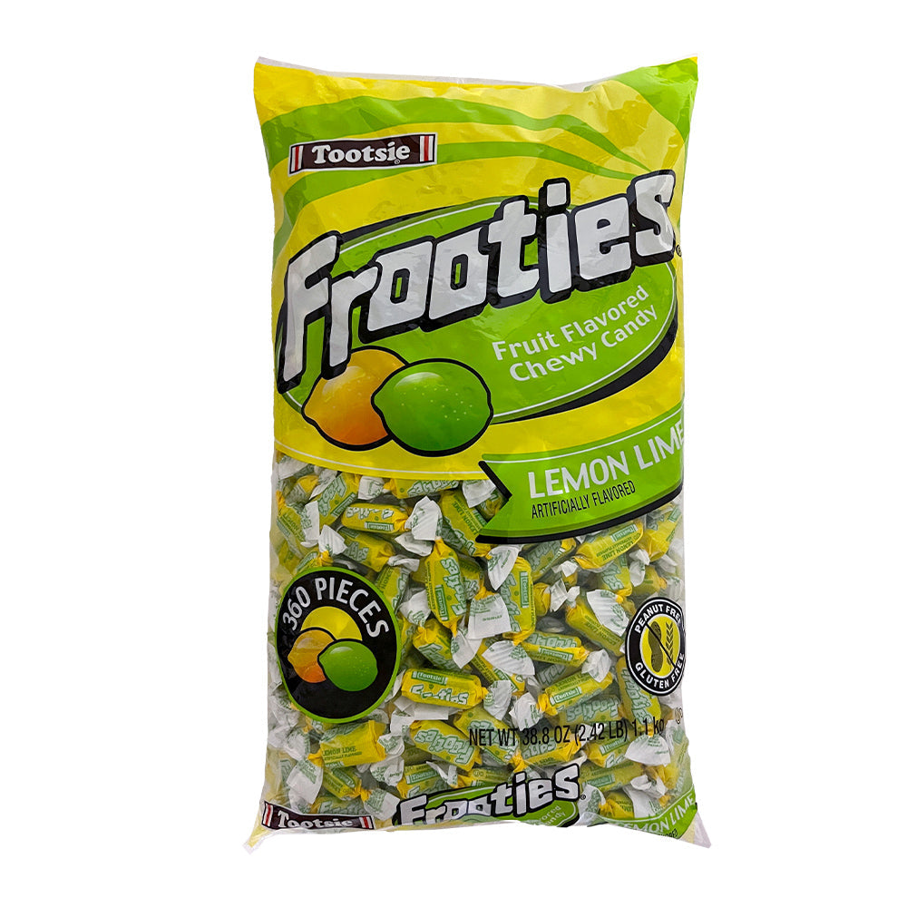 Frooties Lemon Lime Chewy Candy - 360 Count Bulk Bag | Sour & Sweet Soft Candy for Parties, Halloween Treats, Office Snacks & Movie Nights