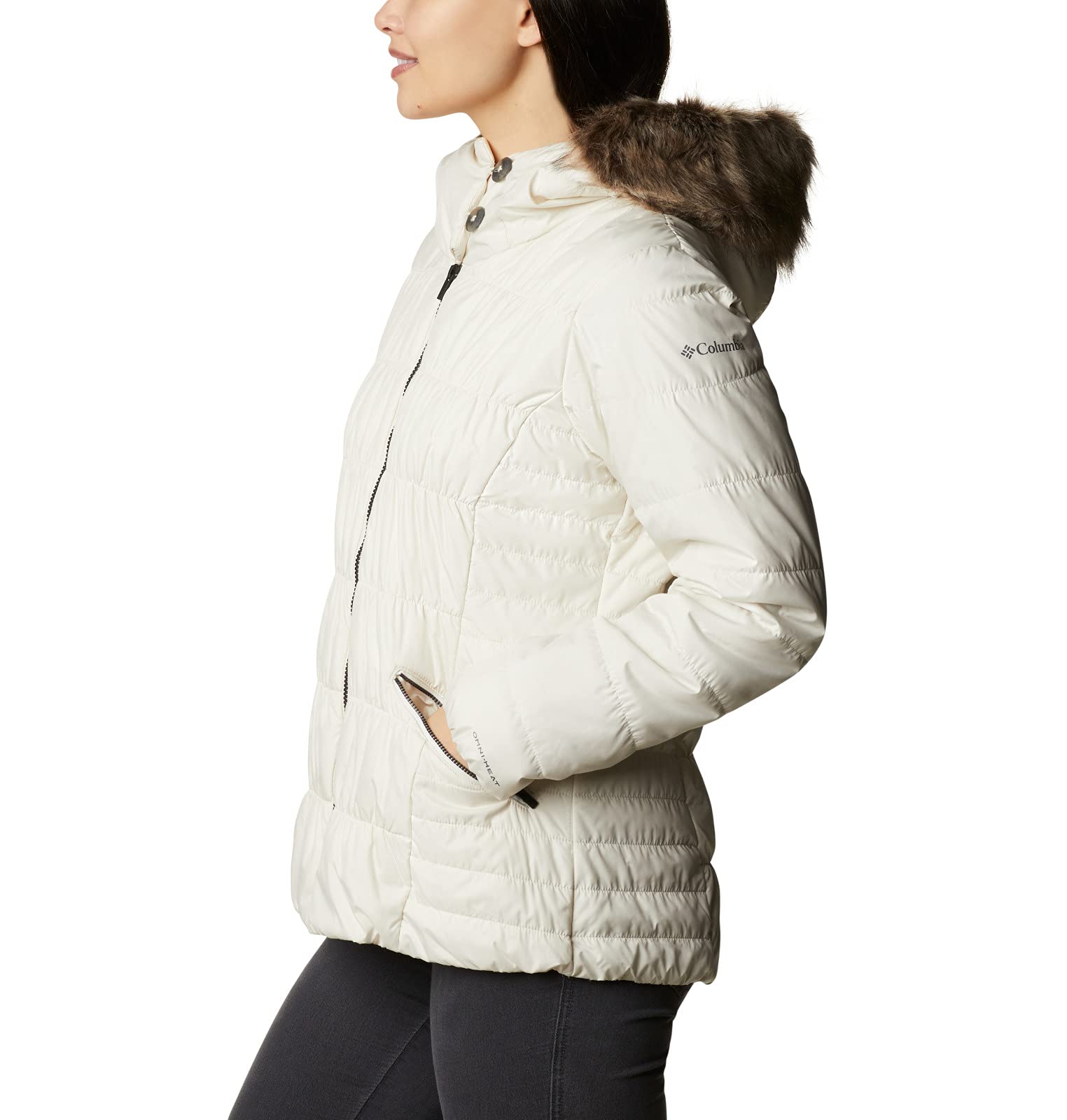 Columbia Women's Sparks Lake Waterproof Jacket - Lightweight, Breathable, Windproof Raincoat for Hiking, Camping & Outdoor Activities (Chalk, Medium)