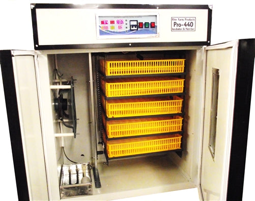 Rite Farm Pro 440 Cabinet Egg Incubator & Hatcher - Automatic Temperature Control for Chicken, Duck, Quail Eggs - Perfect for Poultry Farmers & Backyard Chicken Coops