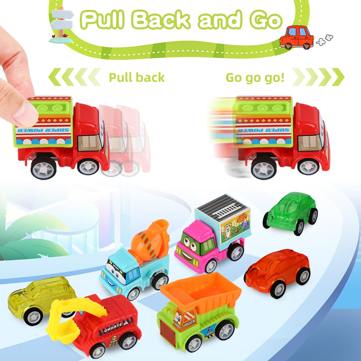 Organic Kids Bath Bombs with Surprise Pull-Back Cars - 9 Pack Colorful Bubble Bath Set with 3 Multifunctional Vehicles | Gentle & Safe for Boys & Girls | Perfect for Birthday Gifts, Sensory Play & Relaxing Bath Time