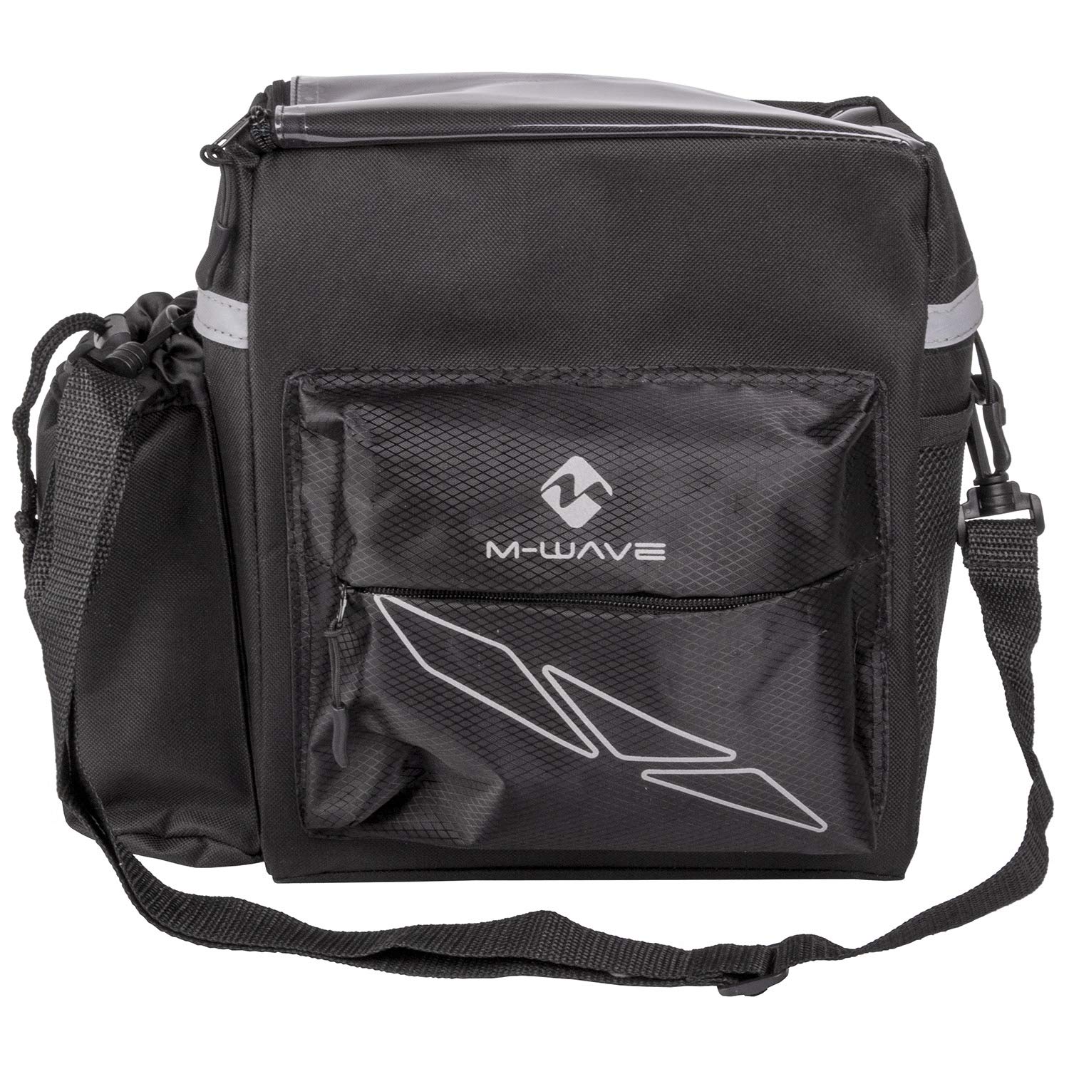 M-Wave Waterproof Bicycle Handlebar Bag - Durable Bike Storage for Phone, Keys & Essentials - Perfect for Commuting, Touring & Outdoor Cycling Adventures