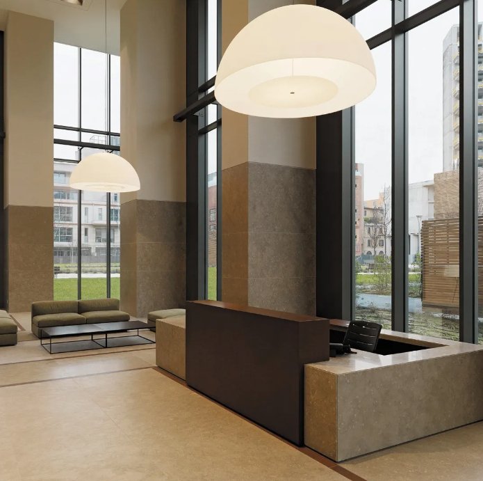 Avico Suspension Lamp by FontanaArte - Modern Glass Pendant Light for Dining Room, Kitchen Island & Living Room Decor