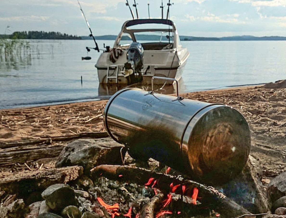 Portable Fish & Meat Smoker Oven - Compact Stainless Steel Mini Smoker Box for Camping, Outdoor Cooking, Survival & Gas Grill Accessories | Perfect for Backyard BBQs, Picnics & Tailgating