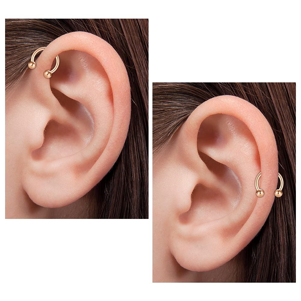 VFUN Stainless Steel Tragus Earrings for Women - Helix, Lip Retainer, Septum & Cartilage Piercing Jewelry - Perfect for Daily Wear, Parties & Gifts