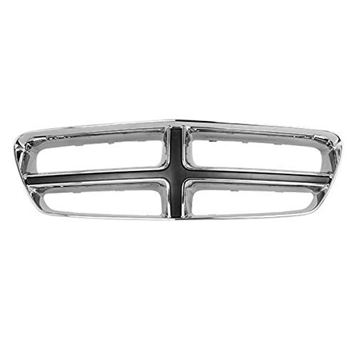Compatible with 2011-2014 Dodge Charger Front Bumper Grille Assembly - Chrome with Black Trim for Enhanced Style & Protection | Perfect for Car Upgrades, Replacement Parts, and Custom Modifications