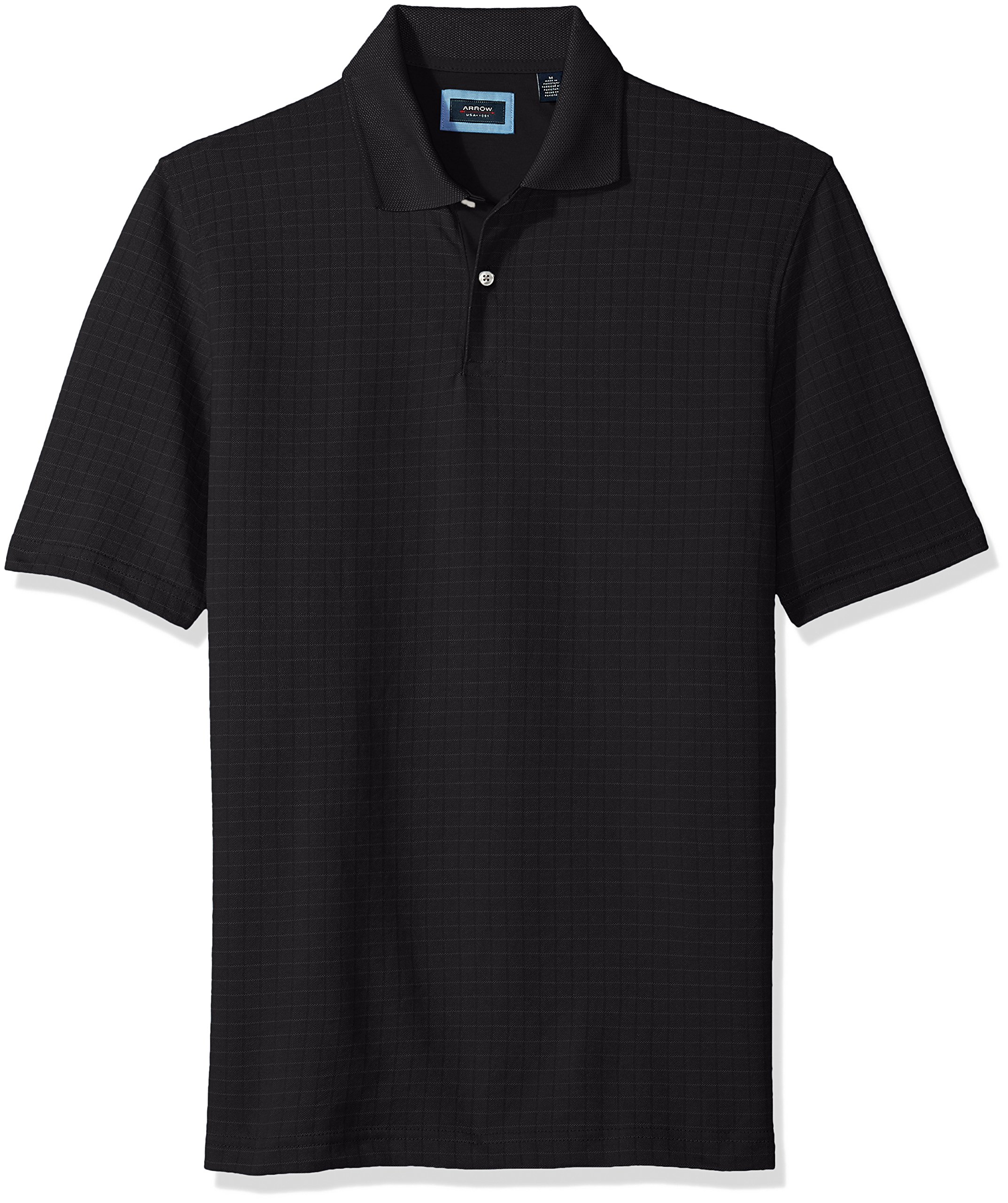 Arrow 1851 Men's Big & Tall Short Sleeve Jacquard Polo Shirt - Comfortable Breathable Fabric for Casual Wear, Office & Outdoor Activities