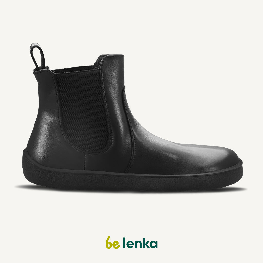 Barefoot Boots for Women - Be Lenka Entice Neo All Black | Minimalist Comfort Shoes for Walking, Hiking & Everyday Wear