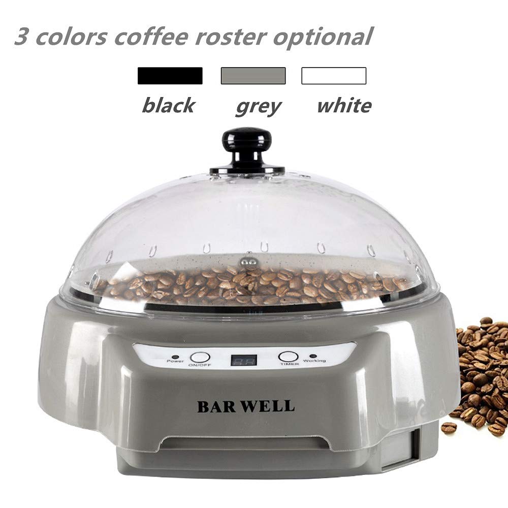 Smart Electric Coffee Roaster Machine for Home Use - 220V Coffee Bean Grinder & Roaster, Dried Fruit, Peanut, Melon Seed Roaster - Perfect for Fresh Coffee, Snacks & DIY Roasting (Gray)