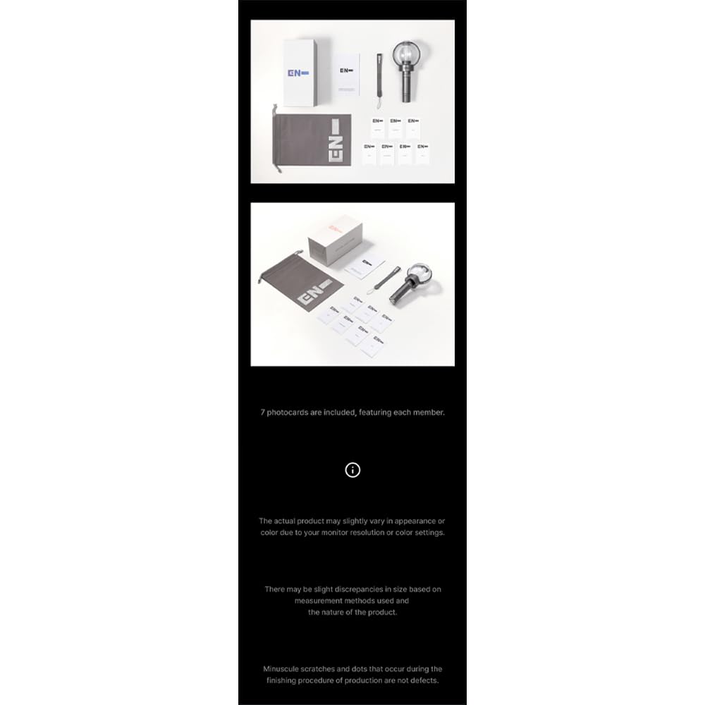 ENHYPEN Official Lightstick Ver.2 - K-Pop Concert Fan Light with Free Transparent Photocard Gift | Perfect for Concerts, Fan Meetings & K-Pop Collections