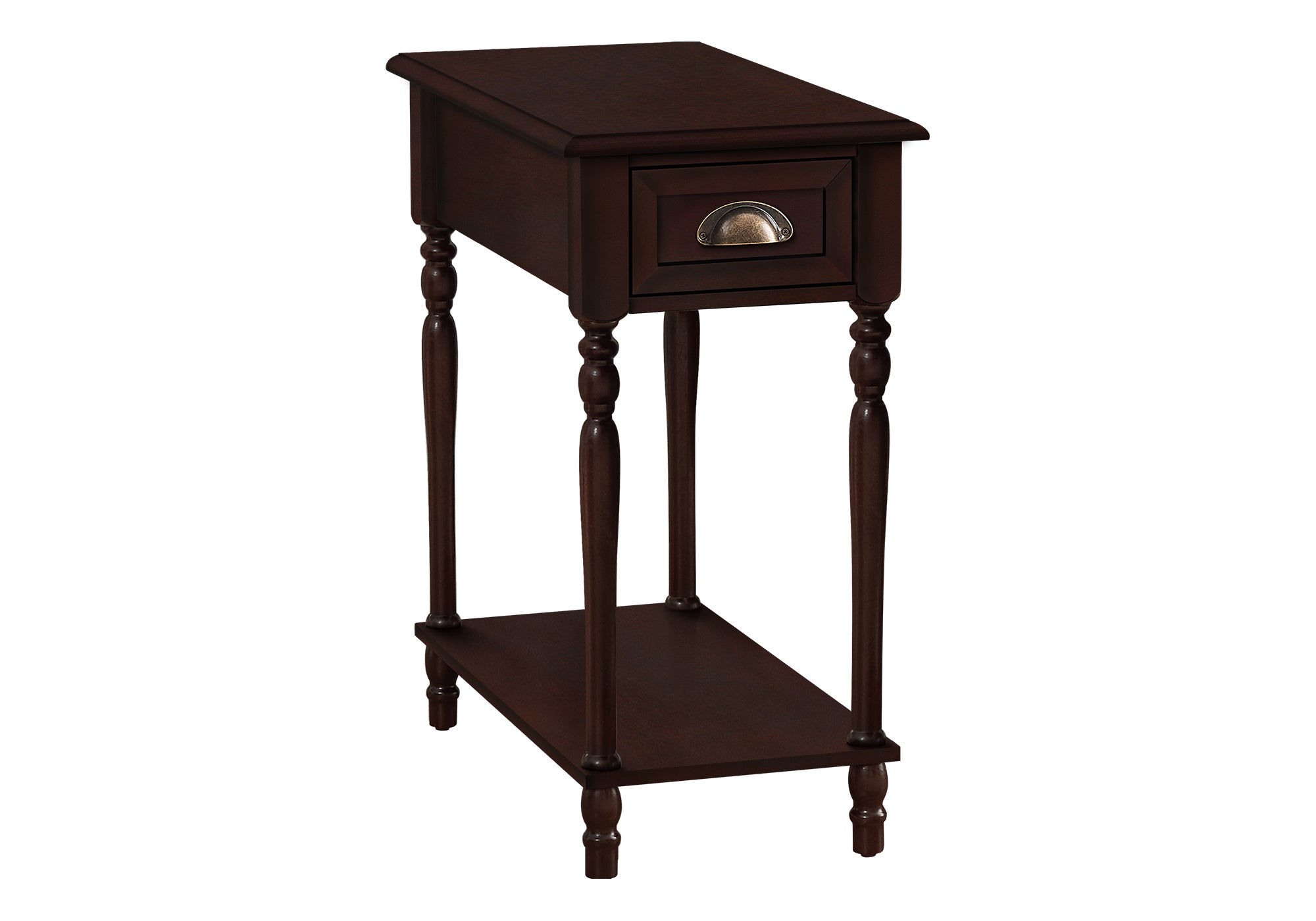 Cherry Brown Wooden Accent Table - Modern Side Table for Living Room, Bedroom & Office - Perfect for Coffee, Books & Decor