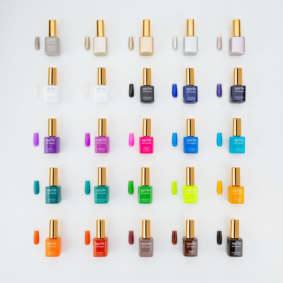Apres 100 Gel Nail Polish Colors Bundle - Professional Salon Quality Gel Nail Polish Set for Manicure & Pedicure | Perfect for Nail Art, Home Salon, DIY Nail Designs & Gift Giving