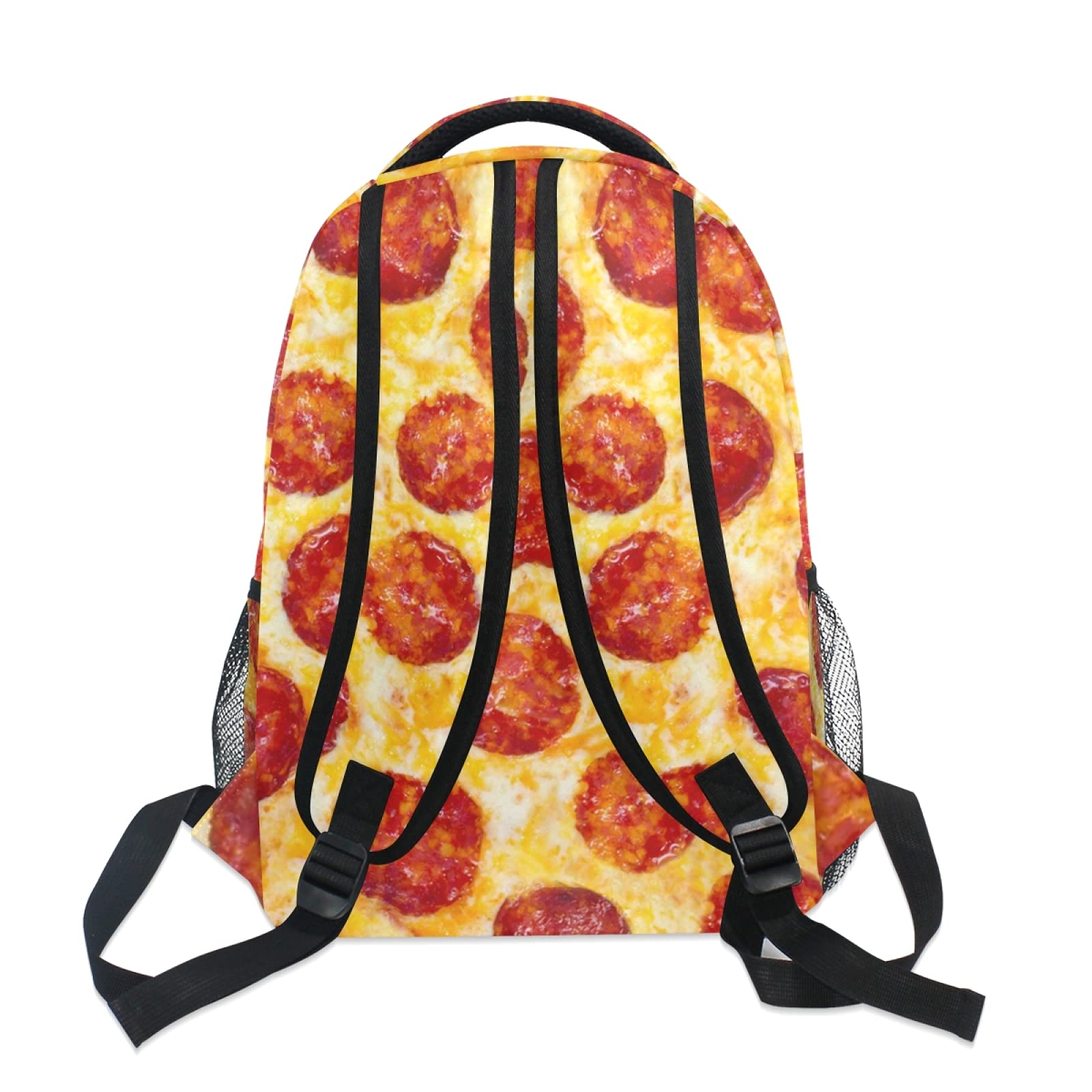 ALAZA Pepperoni Pizza Print Unisex Backpack - Stylish School Bag, Travel Laptop Bag & Casual Daypack for College, Work & Outdoor Adventures