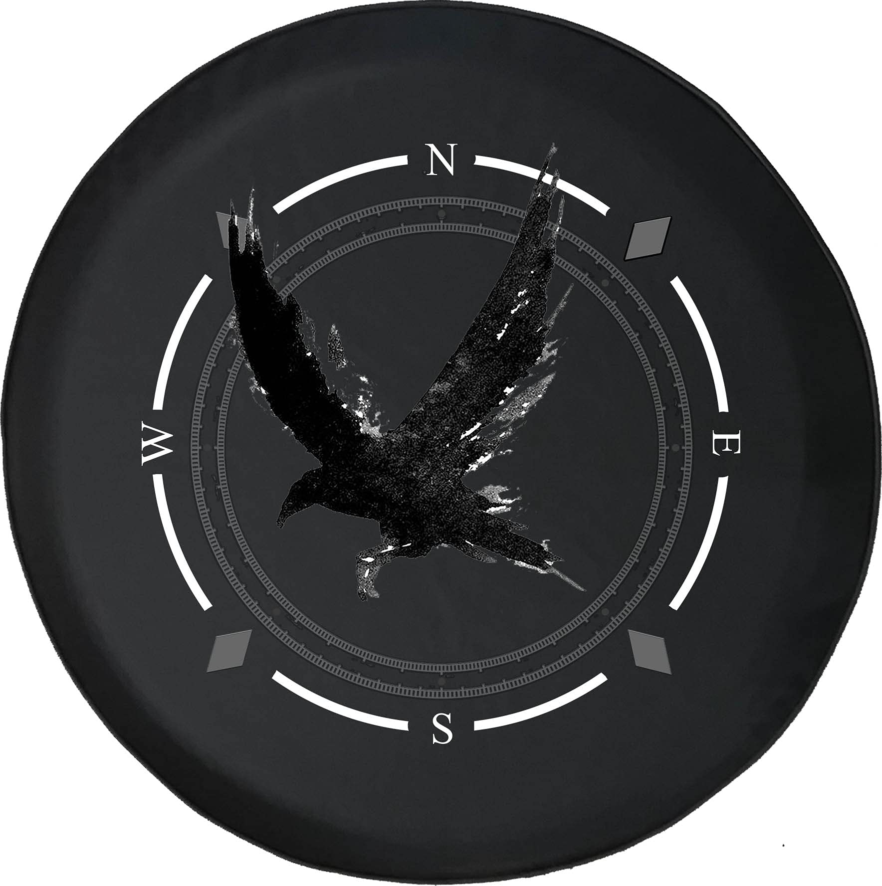 Premium American Flag Spare Tire Cover with Compass & Bald Eagle Design – Universal Fit for SUV, Trailer, RV & Most Vehicles – Durable All-Weather Protection for Off-Road Adventures & Camping Trips