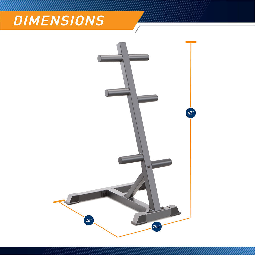 Olympic Plate Tree PT 45 - Heavy Duty Weight Plate Storage Rack for Gym & Home Workout Equipment Organization | Perfect for CrossFit, Powerlifting & Strength Training