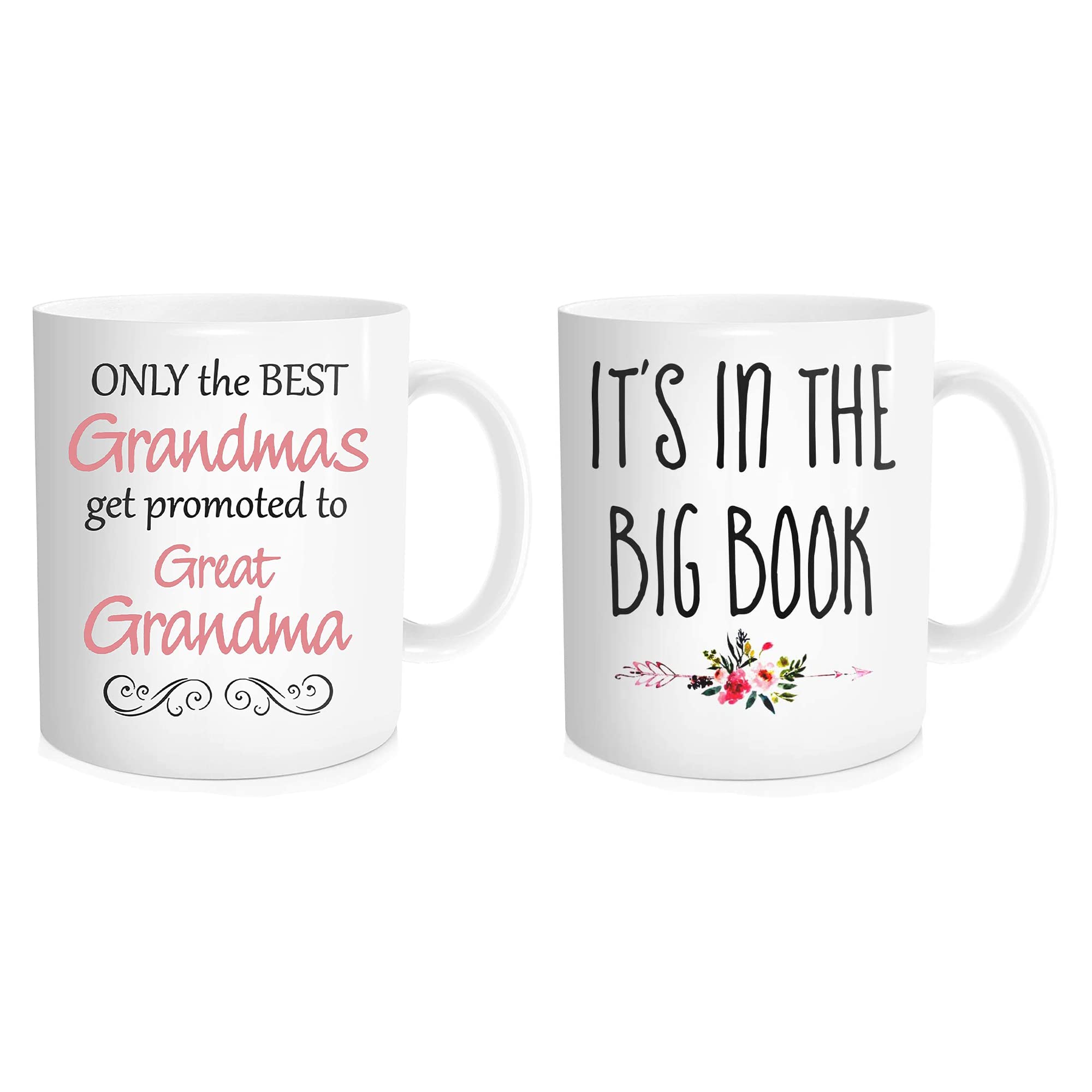 Hasdon-Hill 2 Pack 11oz White Ceramic Coffee Mugs - Perfect Gift for Women, Mom, Grandma, Aunt & Friends - Christmas Birthday Housewarming Present - Ideal for Tea, Coffee & Hot Chocolate - Durable for Home, Office & Kitchen Use - Great for Morning Coffee, Tea Time, Hot Cocoa, Office Use, Coffee Shops, Holiday Parties, Home Decor & Daily Use