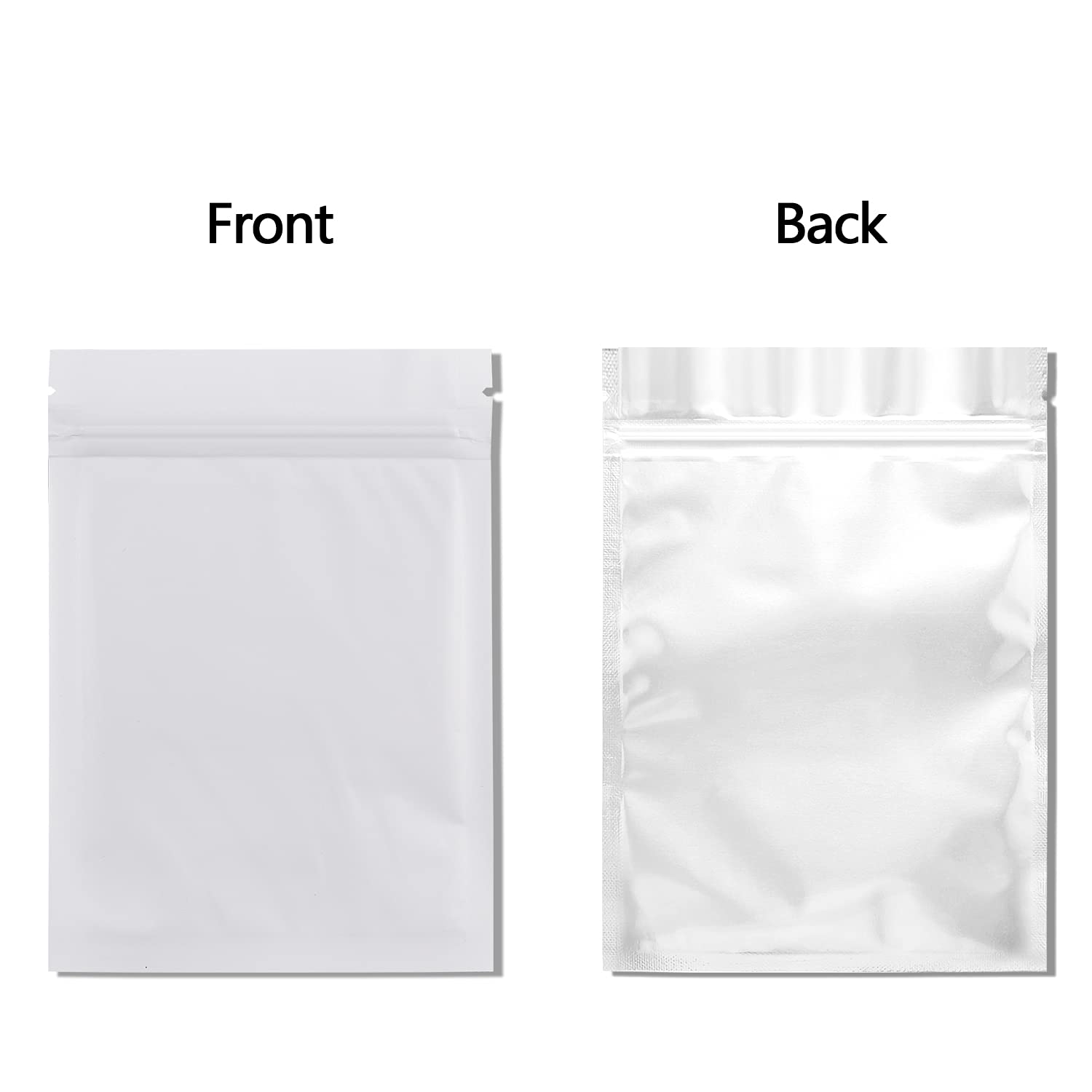 100 Pack 5.9 x 8.7 Inch Mylar Bags - Resealable Smell Proof Foil Pouch with Clear Window | Food Storage, Weed Preservation & Travel Organizer | Airtight Flat Bags for Coffee, Tea, Herbs & Snacks