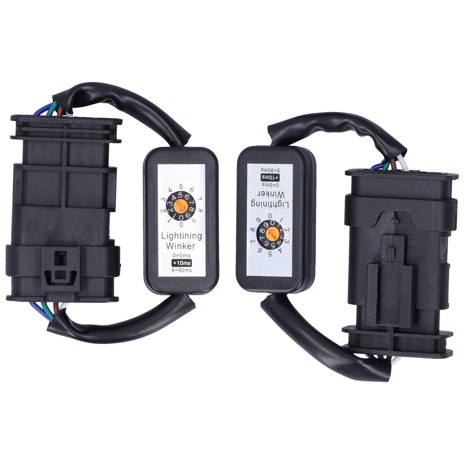 Qiilu Dynamic Turn Signal Module - 4-Pin LED Tail Lights Adapter Harness, Plug & Play Blinker Module Kit for BMW 3 Series F30 F34 M3 F80 LCI 2016-2019 (2-Pack) - Easy Installation & Enhanced Safety for Night Driving