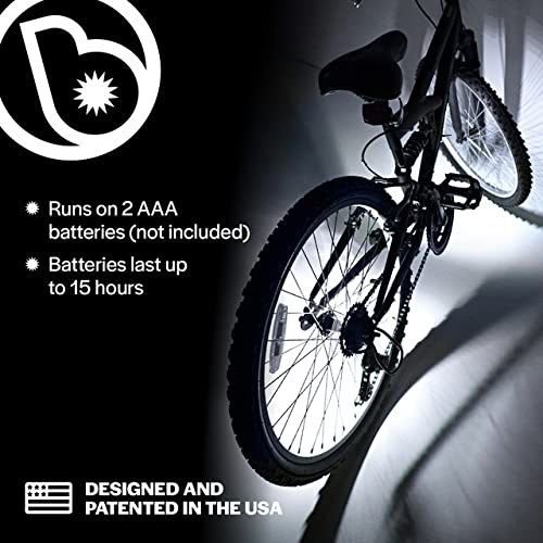 Brightz GoBrightz LED Bike Frame Light - 4 Modes (Flashing/Constant) for Night Cycling Safety - Waterproof Bicycle Lights for Kids, Teens & Adults - Perfect for Commuting, Night Rides & Outdoor Adventures