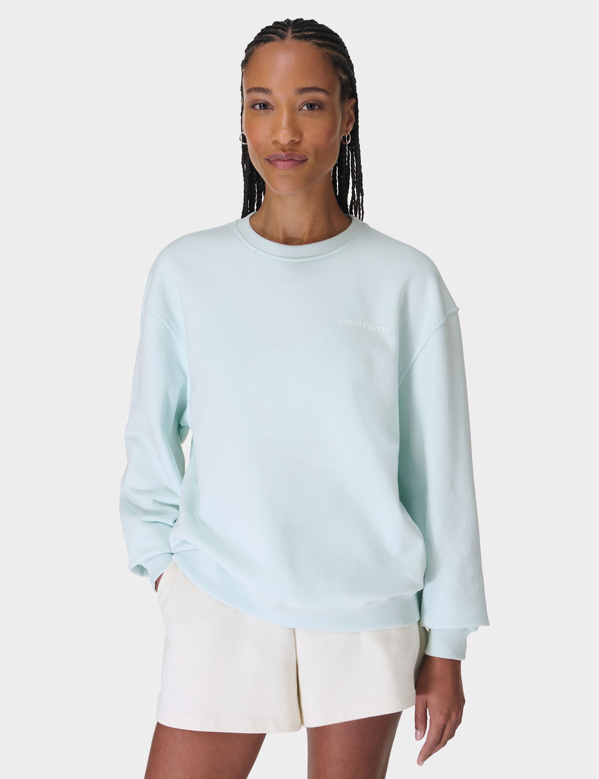 Revive Crew Neck Sweatshirt - Day Break Blue | Comfortable Casual Pullover for Men & Women | Perfect for Lounge Wear, Gym, and Everyday Outfits
