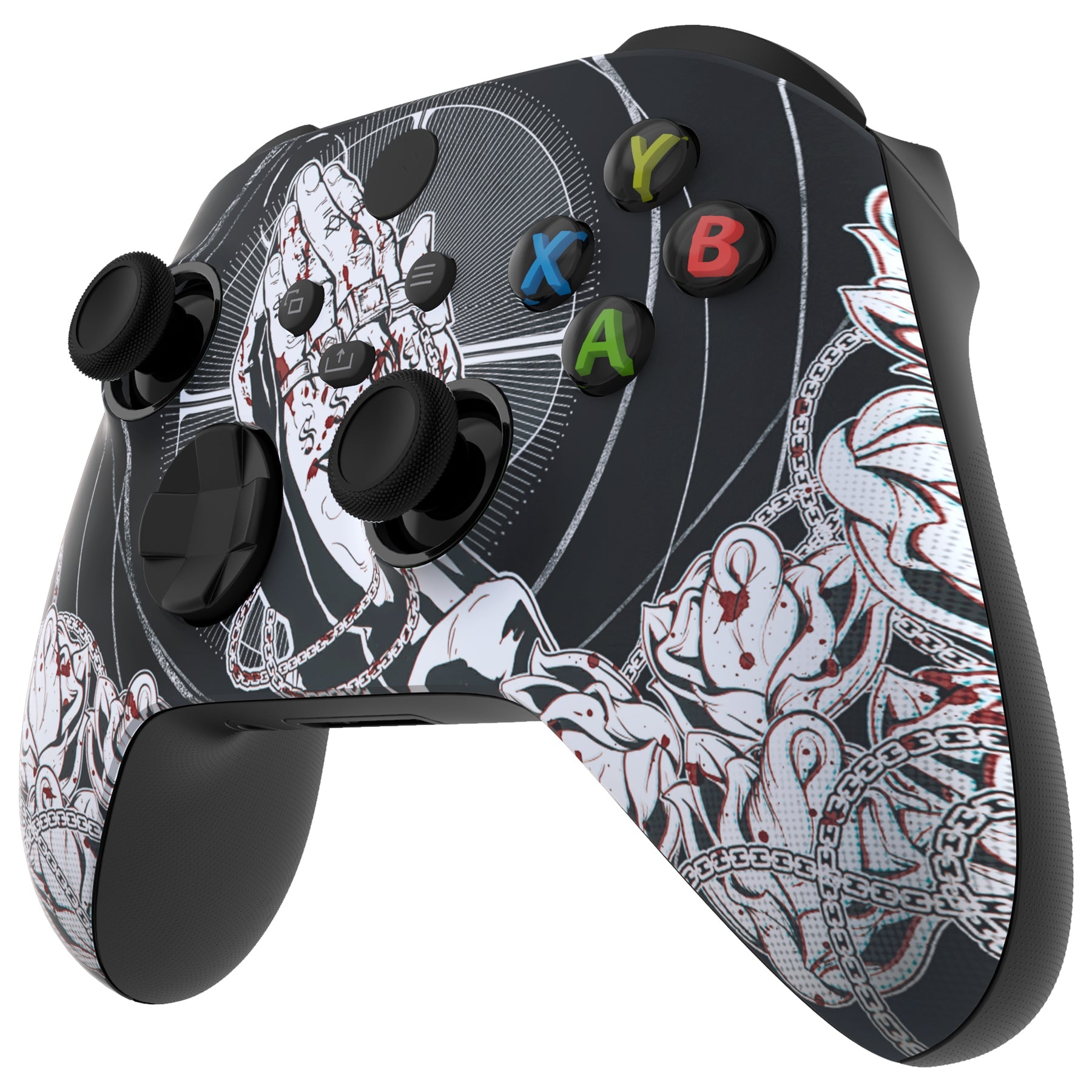 eXtremeRate Replacement Front Housing Shell for Xbox Series X & S Controller - Forgiveless Redemption | Custom Gaming Controller Cover for Enhanced Grip & Style | Perfect for Competitive Gaming & Long Play Sessions