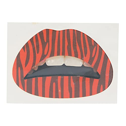 Funny Lip Stickers for Stage & Nightclub Parties - Sexy Red & Black Mouth Decals for Costumes, Halloween & Cosplay | Perfect for Club Nights, Themed Events & Photo Booths