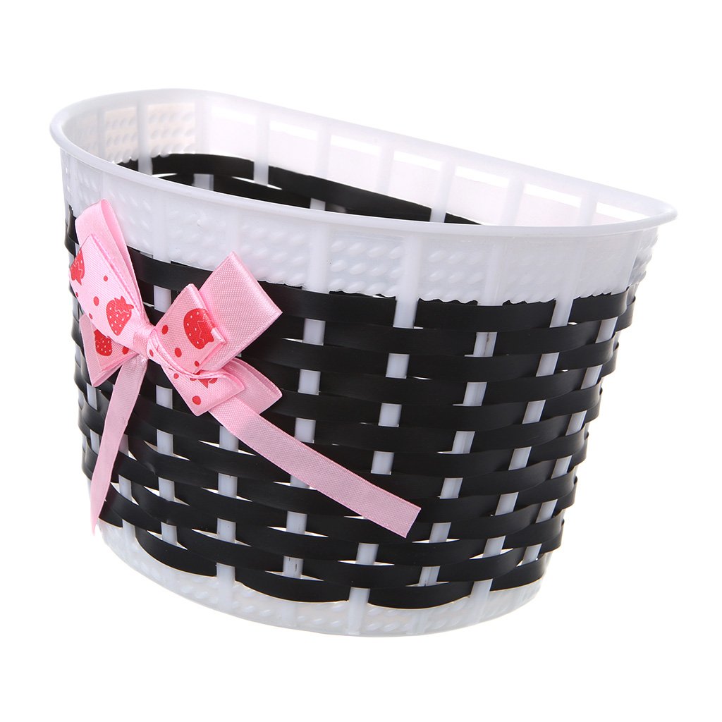 Kids Bike Front Basket - Lightweight Plastic Handlebar Storage Carrier for Bicycles, Tricycles & Scooters - Perfect for School, Park Rides & Grocery Shopping