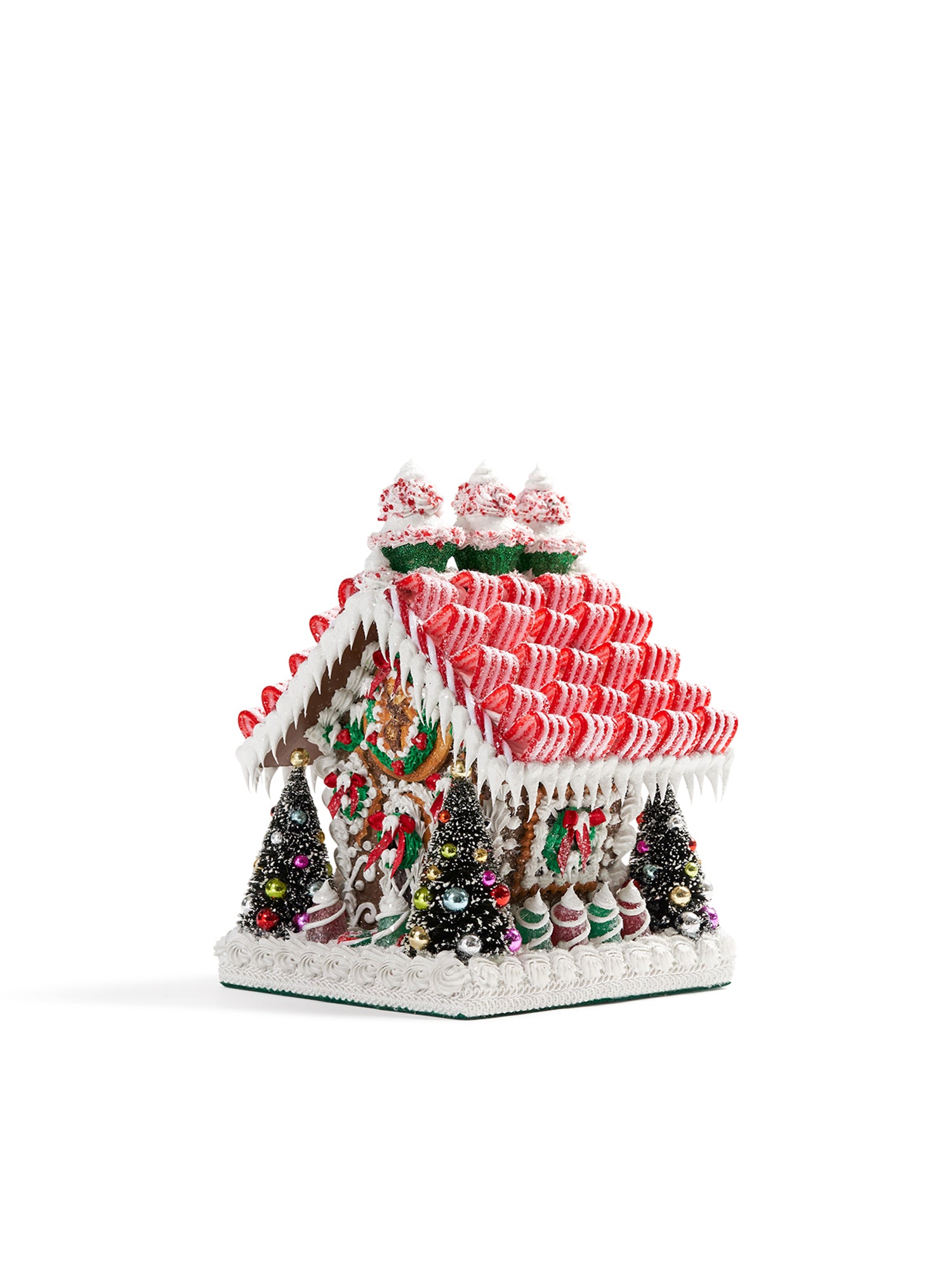 Festive Ribbon Candy Gingerbread House Kit - DIY Holiday Christmas Decor for Home, Parties & Gifts | Perfect for Baking, Family Activities & Seasonal Celebrations