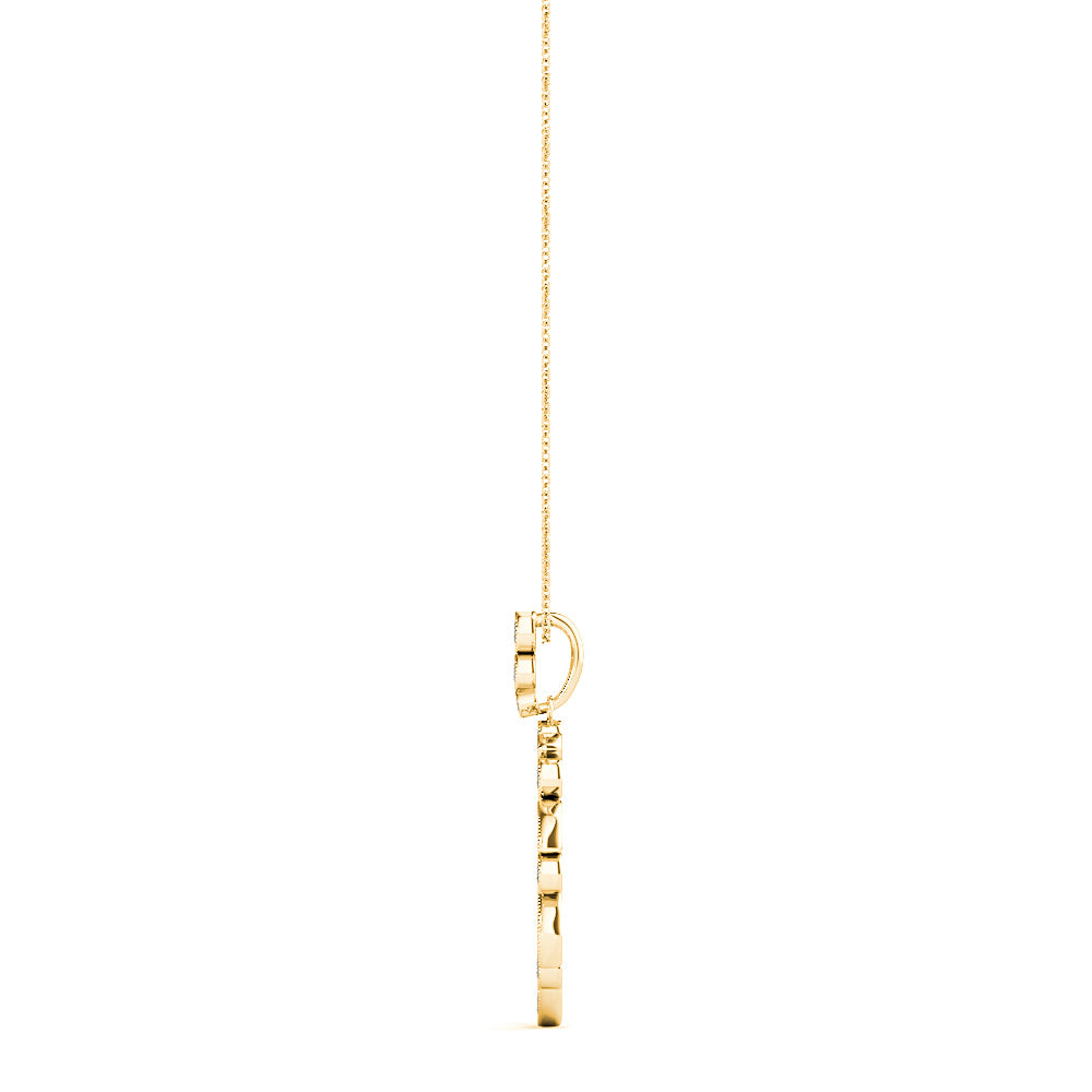 0.50 Carat Diamond Milgrain Circle Pendant Necklace - Elegant Jewelry for Women, Perfect for Weddings, Anniversaries & Special Occasions
