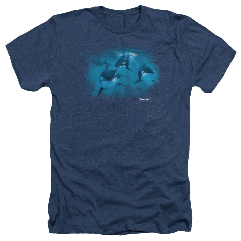 Wildlife Pod of Orcas Unisex T-Shirt - Heather Gray Cotton Tee for Men & Women | Casual Wear, Animal Lover Gift, Whale Theme Apparel
