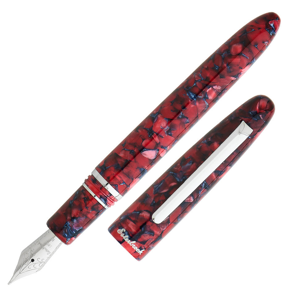 Esterbrook Estie Fountain Pen - Scarlet Red with Palladium Trim - Premium Writing Instrument for Calligraphy, Journaling & Gifts