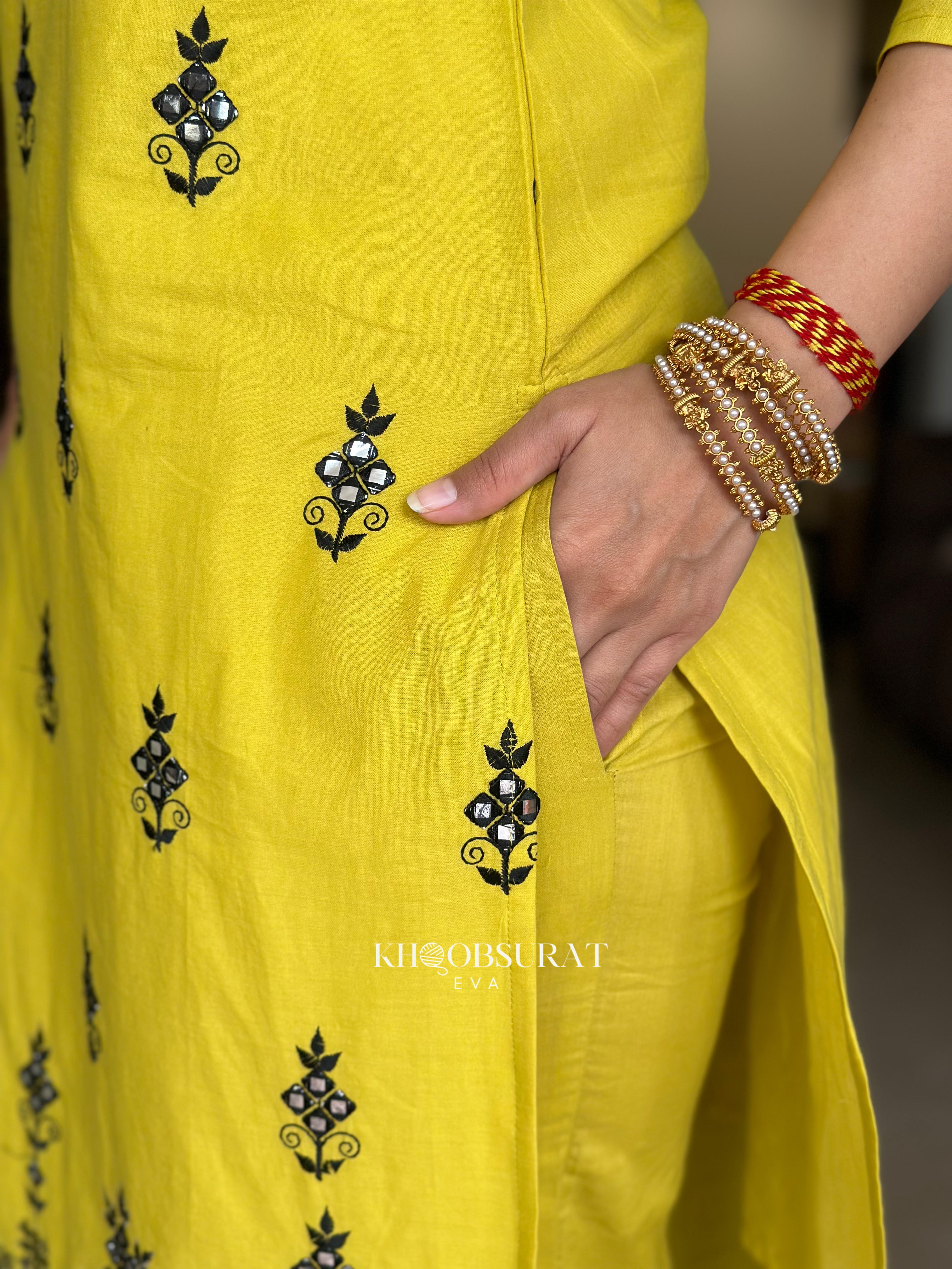 Stylish Biba Yellow Kurta Suit Set for Women - Traditional Indian Ethnic Wear for Festivals, Weddings & Special Occasions