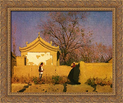 24x20 Gold Ornate Wood Framed Canvas Art by Vasily Vereshchagin - Vintage Home Decor for Living Room, Bedroom & Office Wall