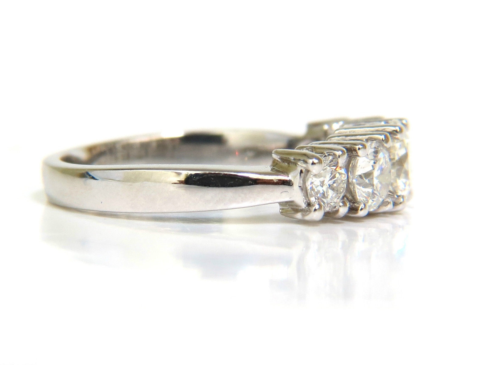 1.20CT Diamond Band Ring with 5 Stones in 14KT Gold (H/VS) - Elegant Jewelry for Weddings, Anniversaries & Special Occasions
