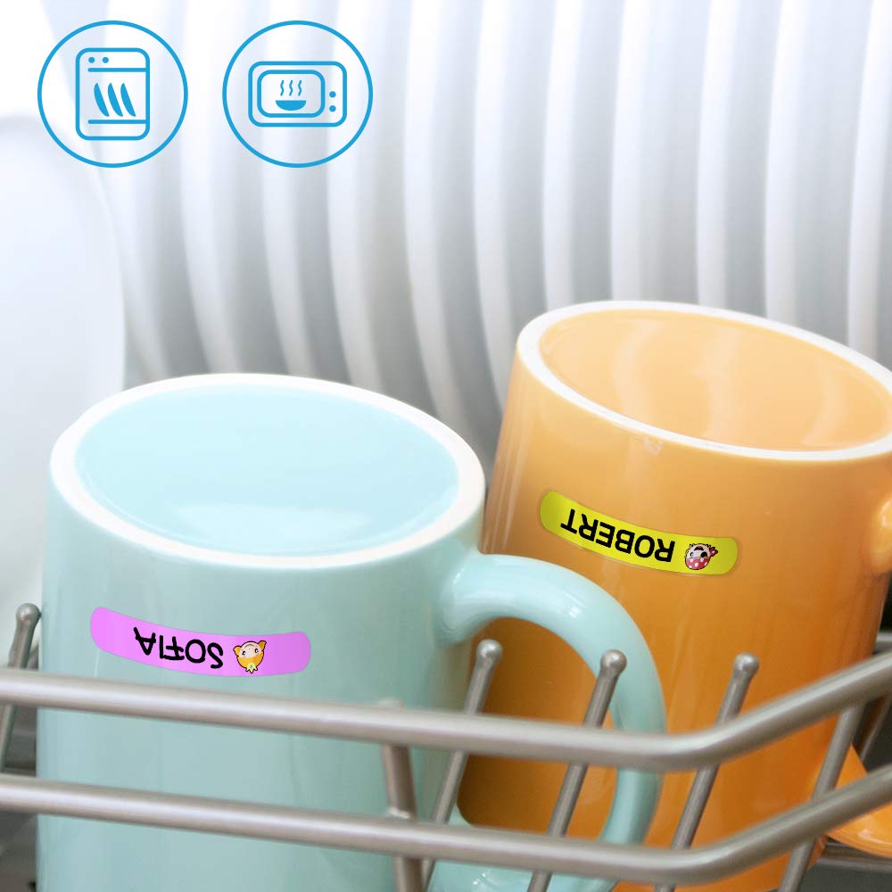 Custom Name Tag Stickers - 50 Mini Waterproof Labels for Pencils, Pens & Toothbrushes (1.81 x 0.23 in) - Perfect for School Supplies, Office Organization & Personal Hygiene Items
