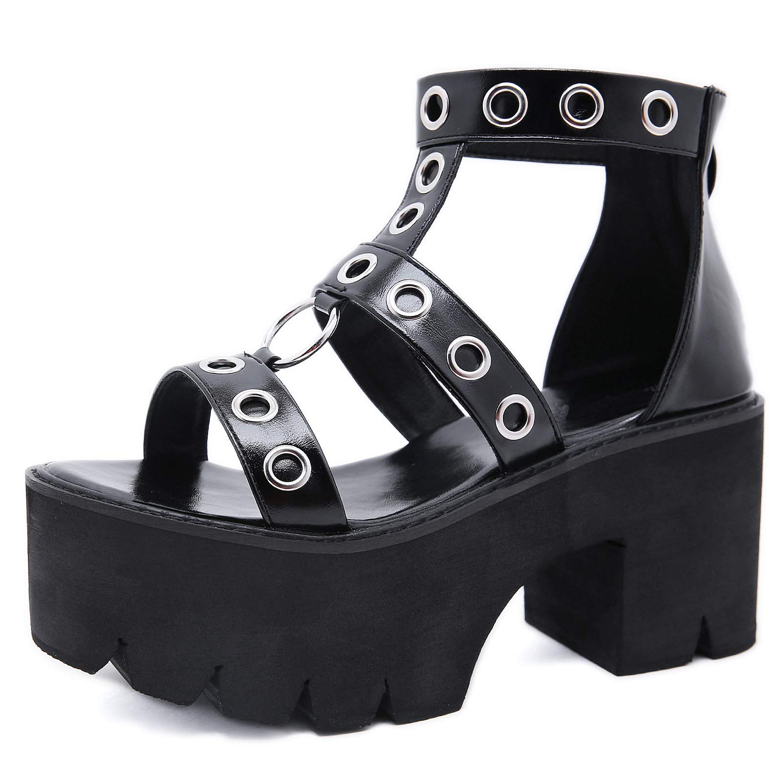 VOMIRA Women's Casual Wedge Sandals with Ankle Strap - Open Toe Mid Heel Platform Sandals in Black | Perfect for Summer Outfits, Beach Vacations & Everyday Comfort