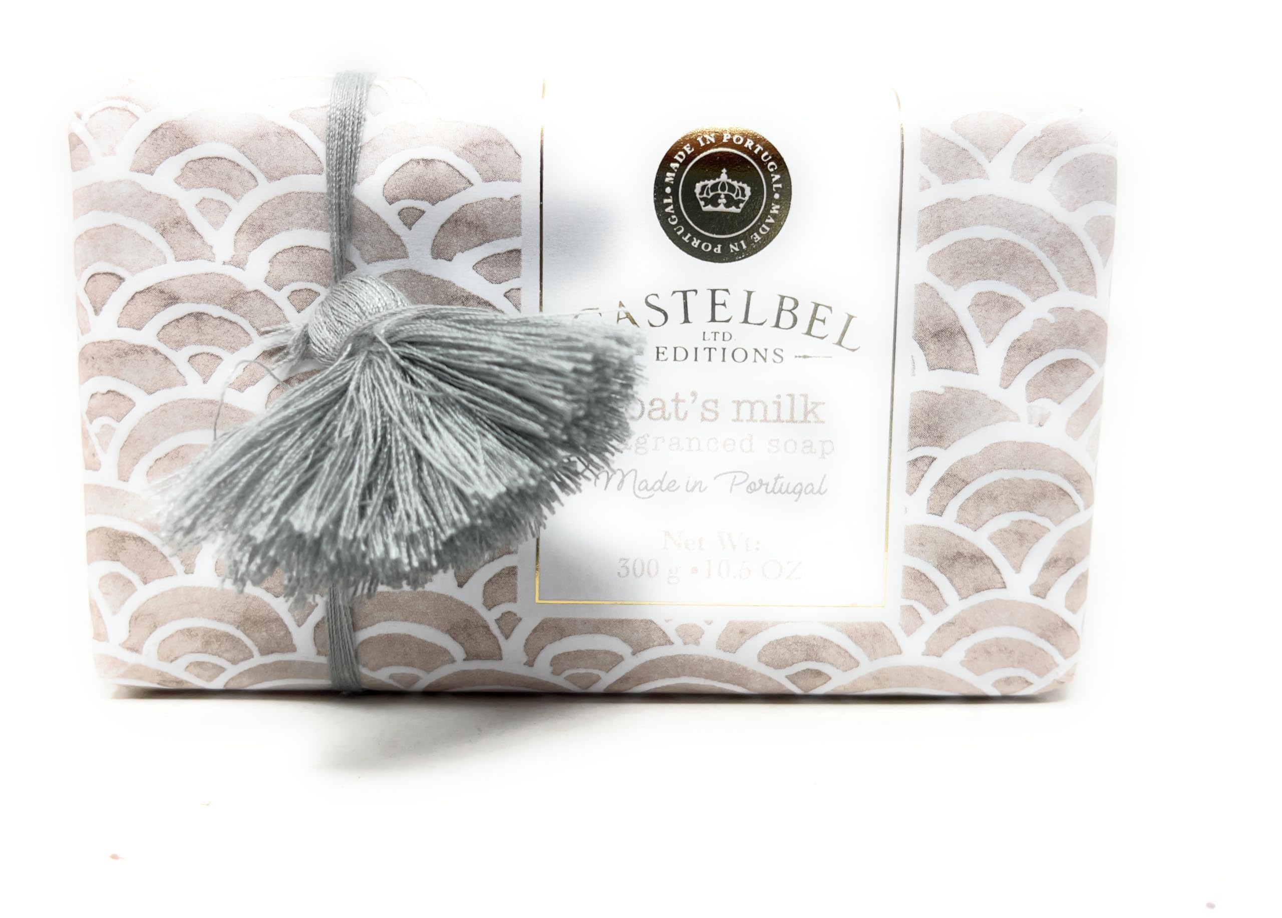 Castelbel Goat's Milk Luxury Fragranced Soap - 10.5 oz, Natural Moisturizing Bar Soap for Dry Skin, Handmade in Portugal - Perfect for Spa, Bath & Gift Giving