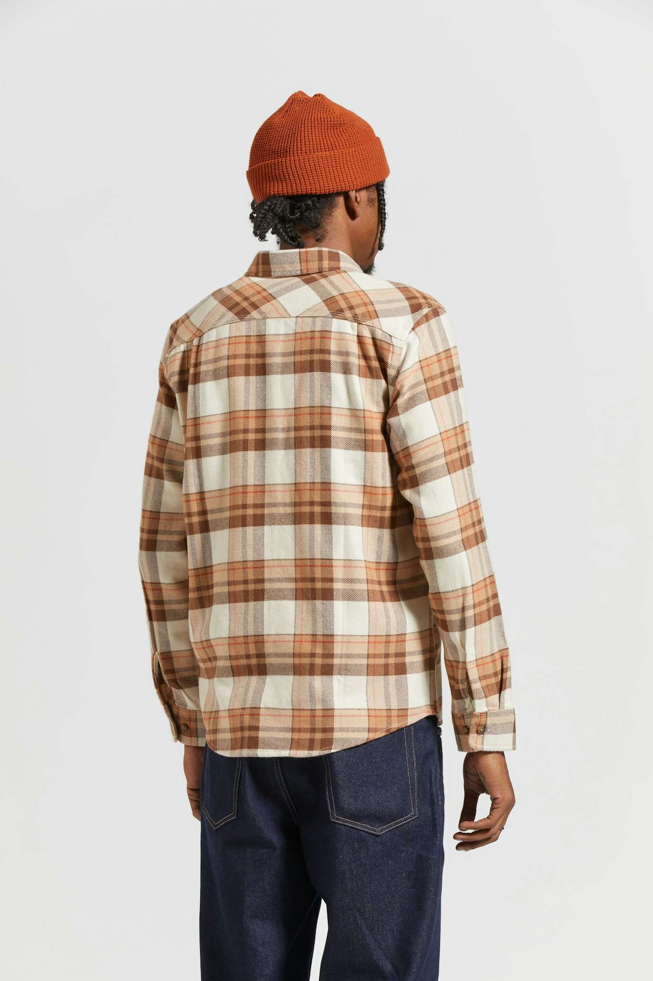 Bowery Long Sleeve Flannel Shirt - Whitecap, Pinecone Brown & Burro Brown Colors - Cozy & Stylish for Fall & Winter Outdoors