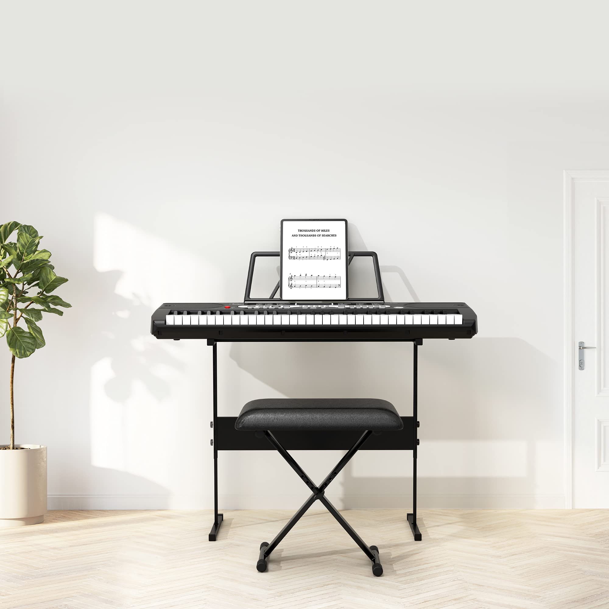 Alkmaar 61-Key Portable Electronic Keyboard Piano (BST8602) - Compact & Lightweight for Beginners, Travel, Home Practice & Live Performances