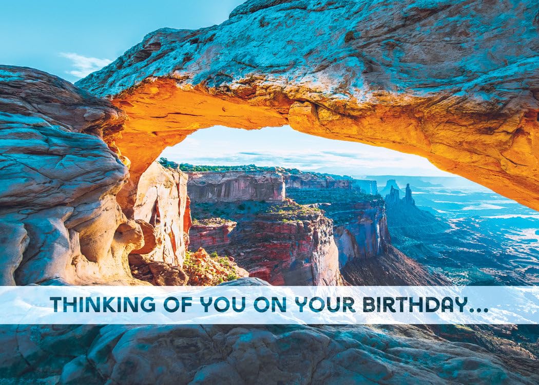 Warner Press Vibrant Views Assorted Birthday Greeting Cards Box of 12 (KJV) - Perfect for Birthday Celebrations, Party Invitations & Thoughtful Gifts