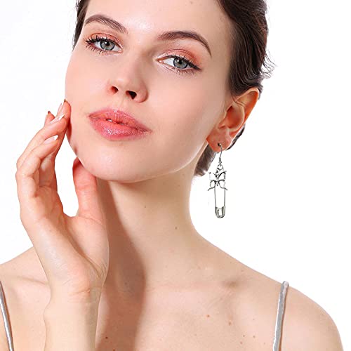 Minimalist Silver Plated Safety Pin Hoop Earrings for Women - Cartilage & Fashion Jewelry - Perfect Gift for Her | Everyday Wear, Parties & Special Occasions