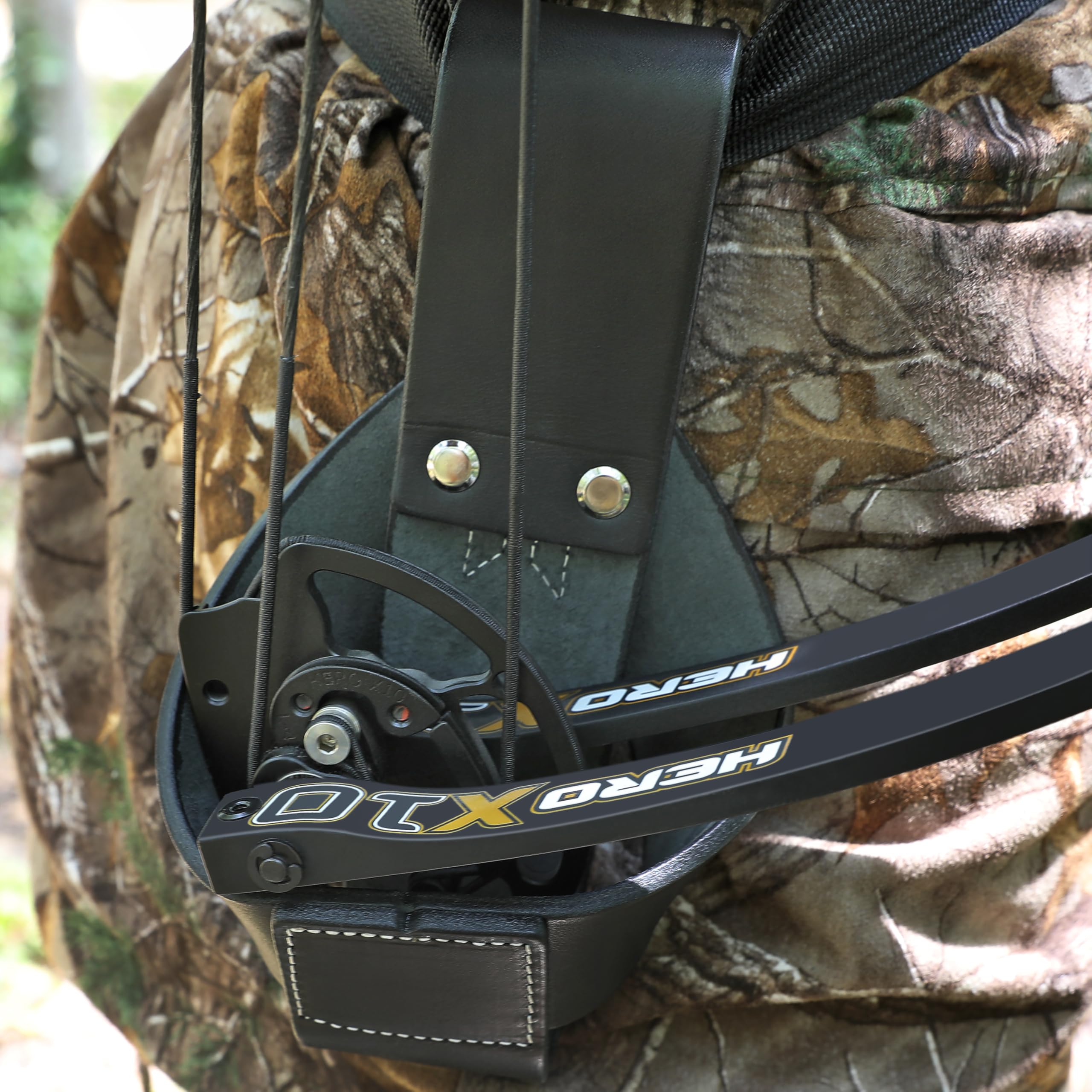 ZSHJGJR Compound Bow Holder - Adjustable Belt Bag & Stand for Hunting & Target Shooting | Portable Bow Rest for Outdoor Archery, Backyard Practice & Competition Accessories