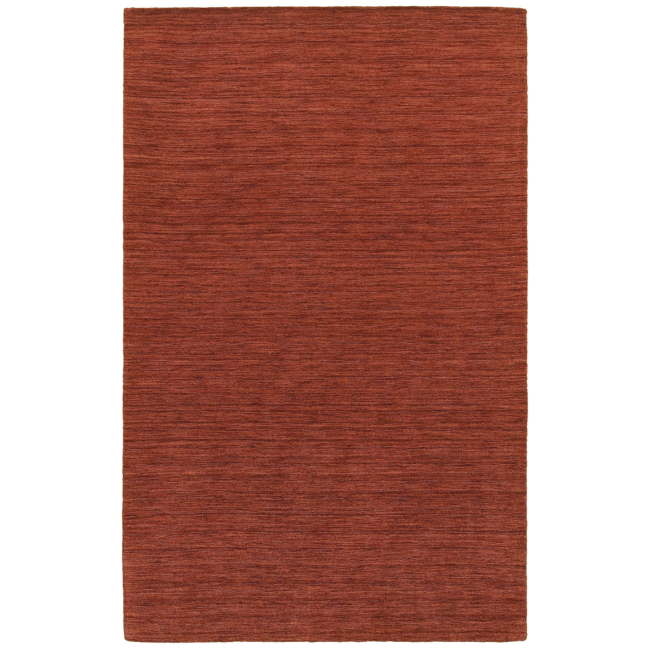 Handmade Solo Rugs Idella Casual Solid Red Area Rug 8' x 10' - Perfect for Living Room, Bedroom, or Office Decor