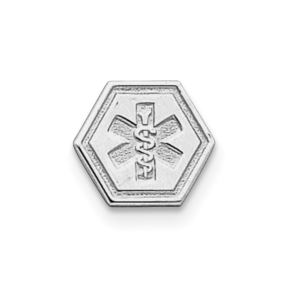 Sterling Silver Medical Charm Pendant - Non-Enameled Attachable Emblem for Jewelry Making, Necklaces & Bracelets - Perfect for Nurses, Doctors & Healthcare Professionals