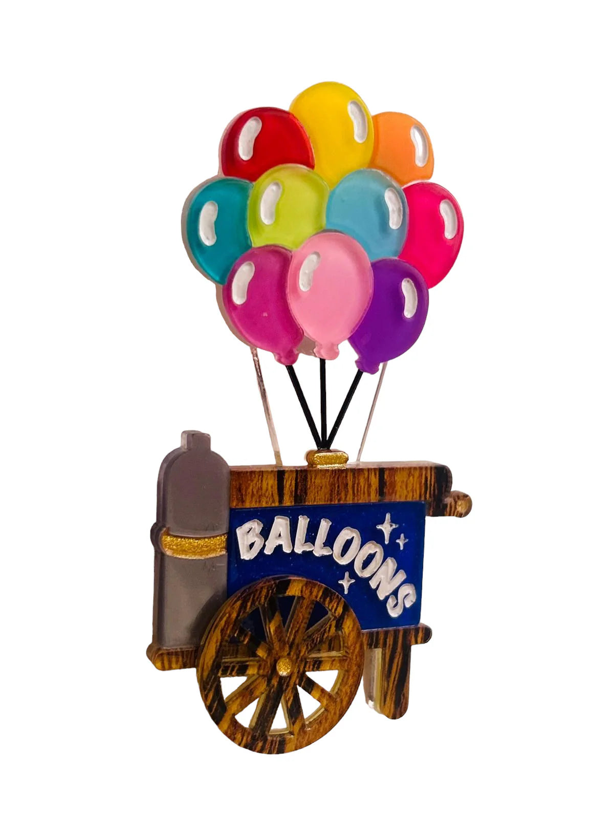 Makokot x Lipstick & Chrome Funfair Balloon Cart - Whimsical Party Decor for Carnivals, Birthday Celebrations & Festive Events
