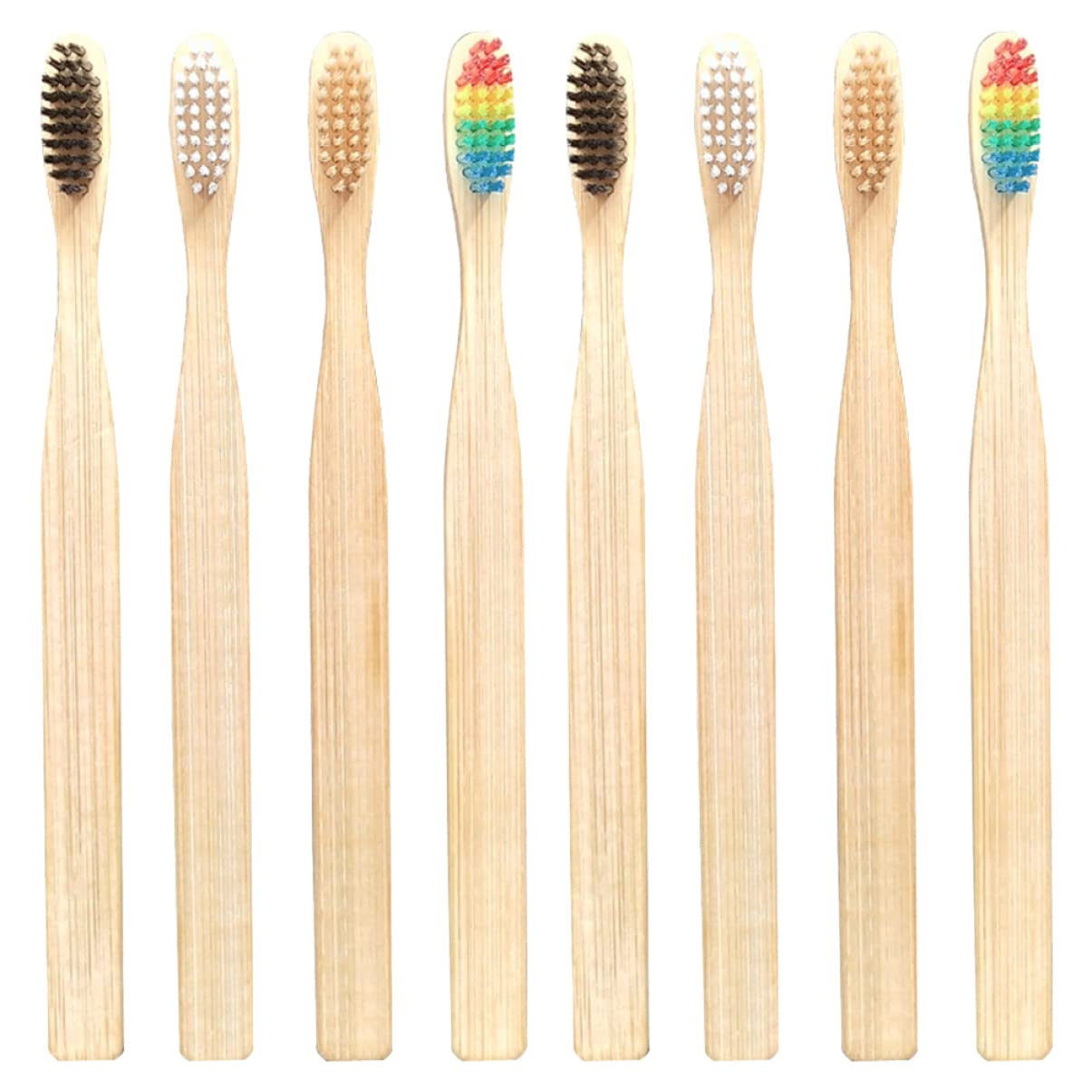 Eco-Friendly Bamboo Toothbrush Set - 20pcs Soft Bristle Wooden Toothbrushes for Adults | Biodegradable & Sustainable Oral Care | Perfect for Travel, Camping & Zero-Waste Lifestyle