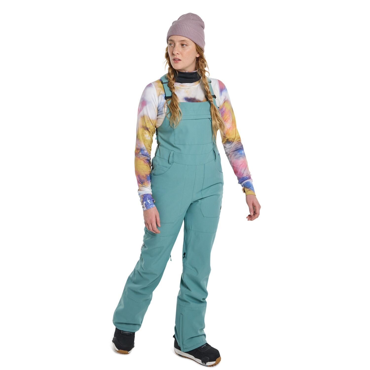 Burton Women's Avalon 2L Stretch Bib Snow Pants - Waterproof Insulated Ski Bib Overalls for Winter Sports & Cold Weather Activities