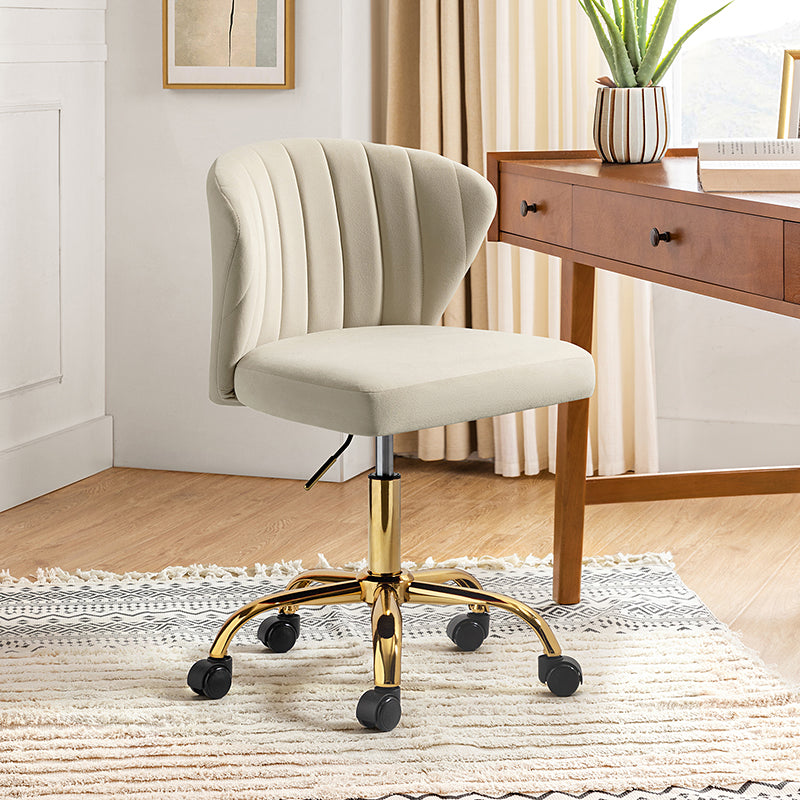 Premium Chandra Velvet Office Chair - Ergonomic Executive Desk Chair with Lumbar Support for Home & Office Workspaces - Comfortable Modern Computer Chair for Long Hours of Sitting